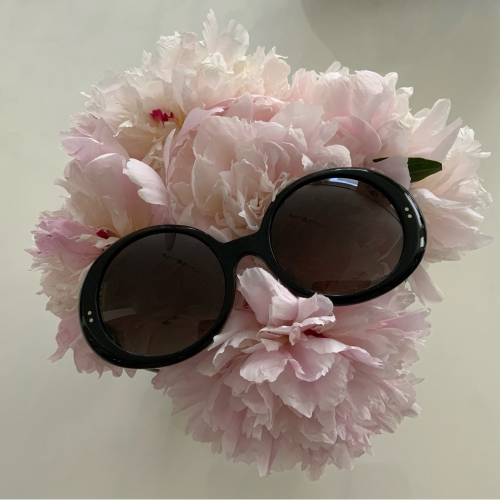 Celine Black Oversized Round Sunglasses